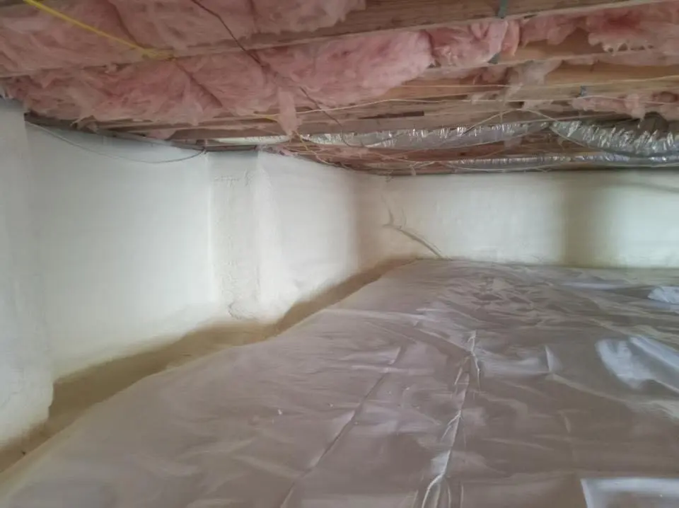 Crawl space encapsulation with closed-cell spray foam for Metal Roof Coating in Hillside